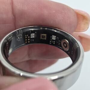 Herz P1 Smart Ring Size 13 Silver Spark Health Fitness Tracker iOS Android